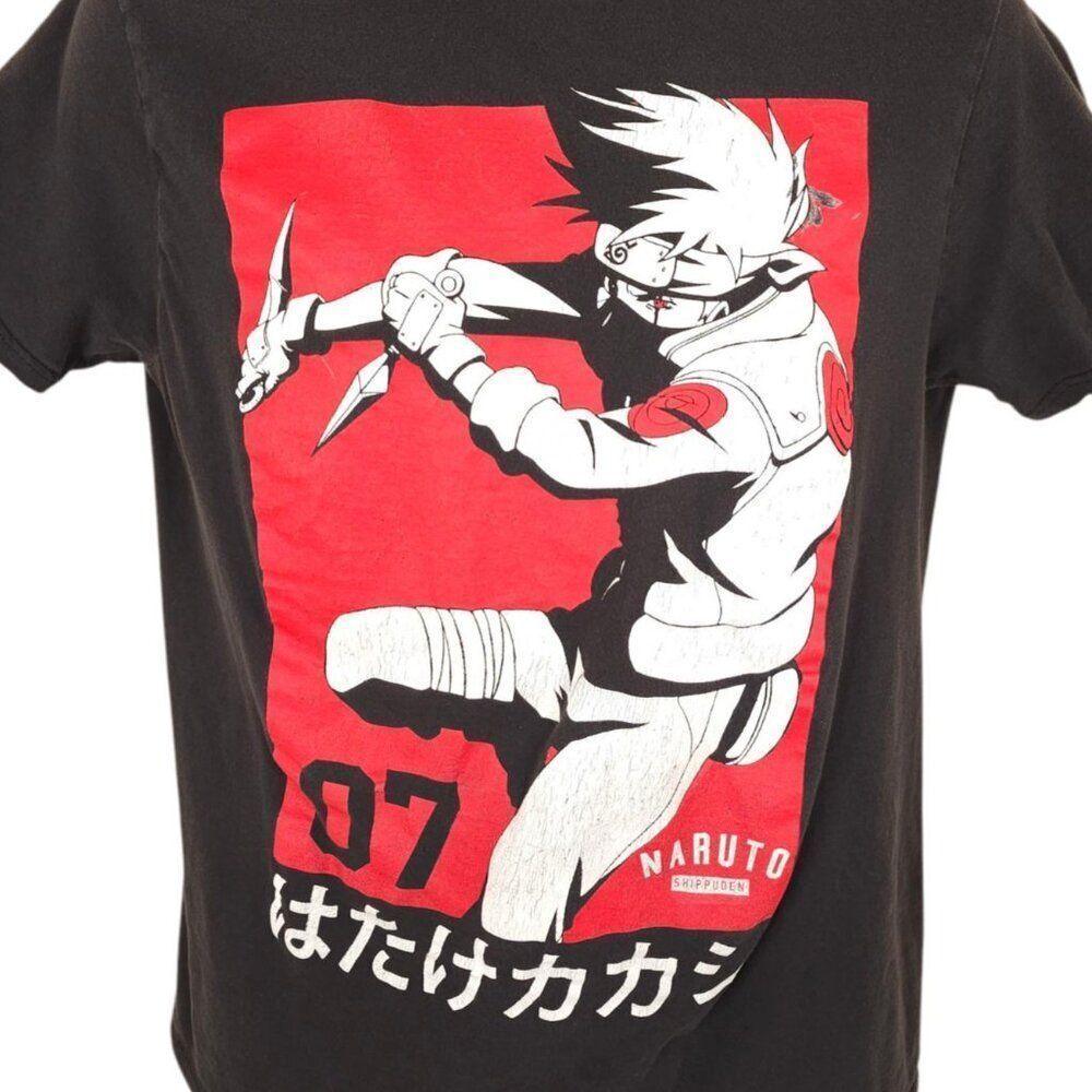 Naruto T Shirt Mens Size Medium Black Japanese Manga Series Shippuden Anime